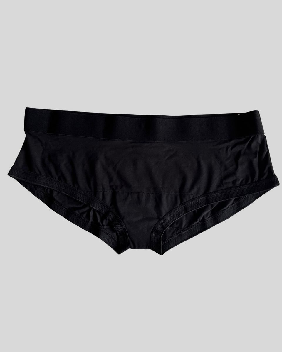 Binnys Black Cotton Mid-Thigh High Waist Shaper Boyleg Brief – Safety Underpants, AU 8-12
